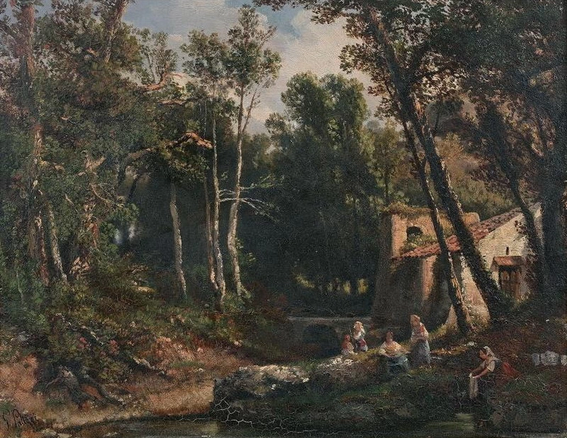 Lavandaie nel sottobosco